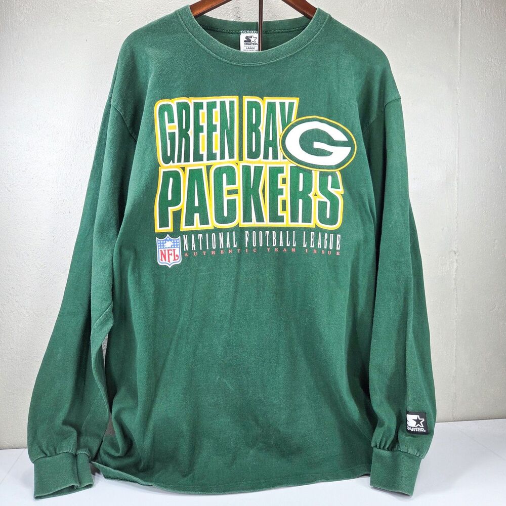 Vintage 90s Starter Green Bay Packers Authentic Team Issue Shirt Sz L